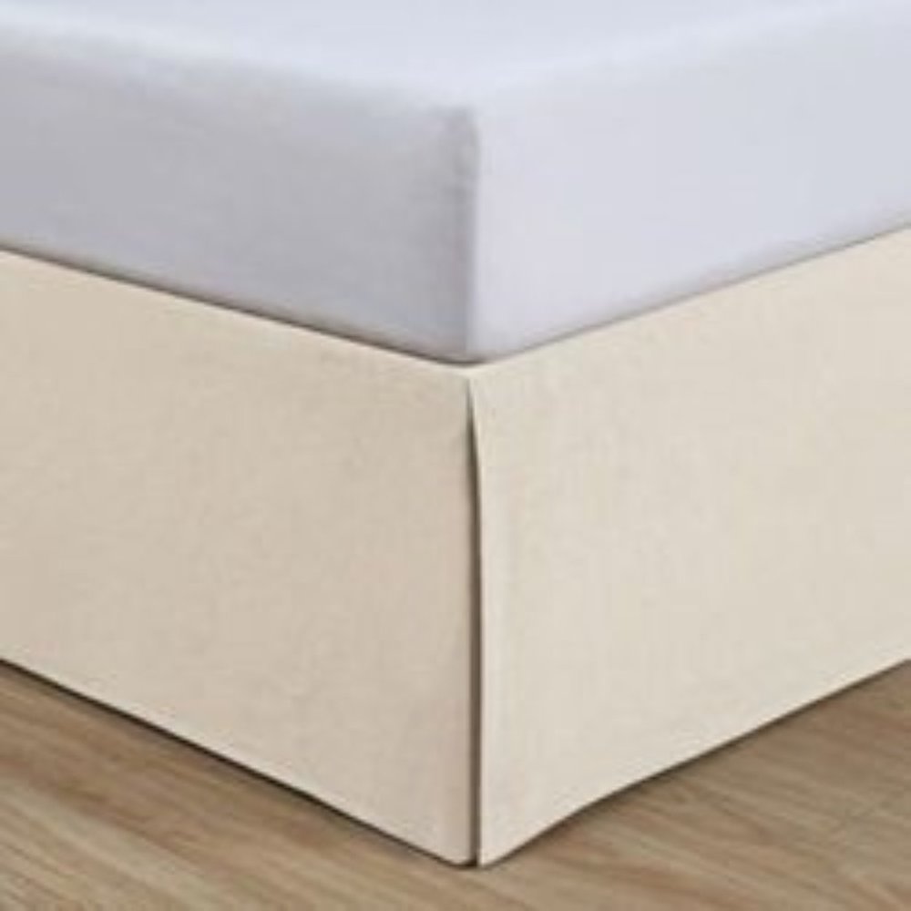 LinenWeave Vintage Washed Twin Bed Skirt in Ivory